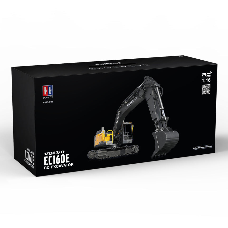 Pelleteuse RC E598-003 1/16 Volvo Licence Pelle + 3 outils avec 2,4 GHz