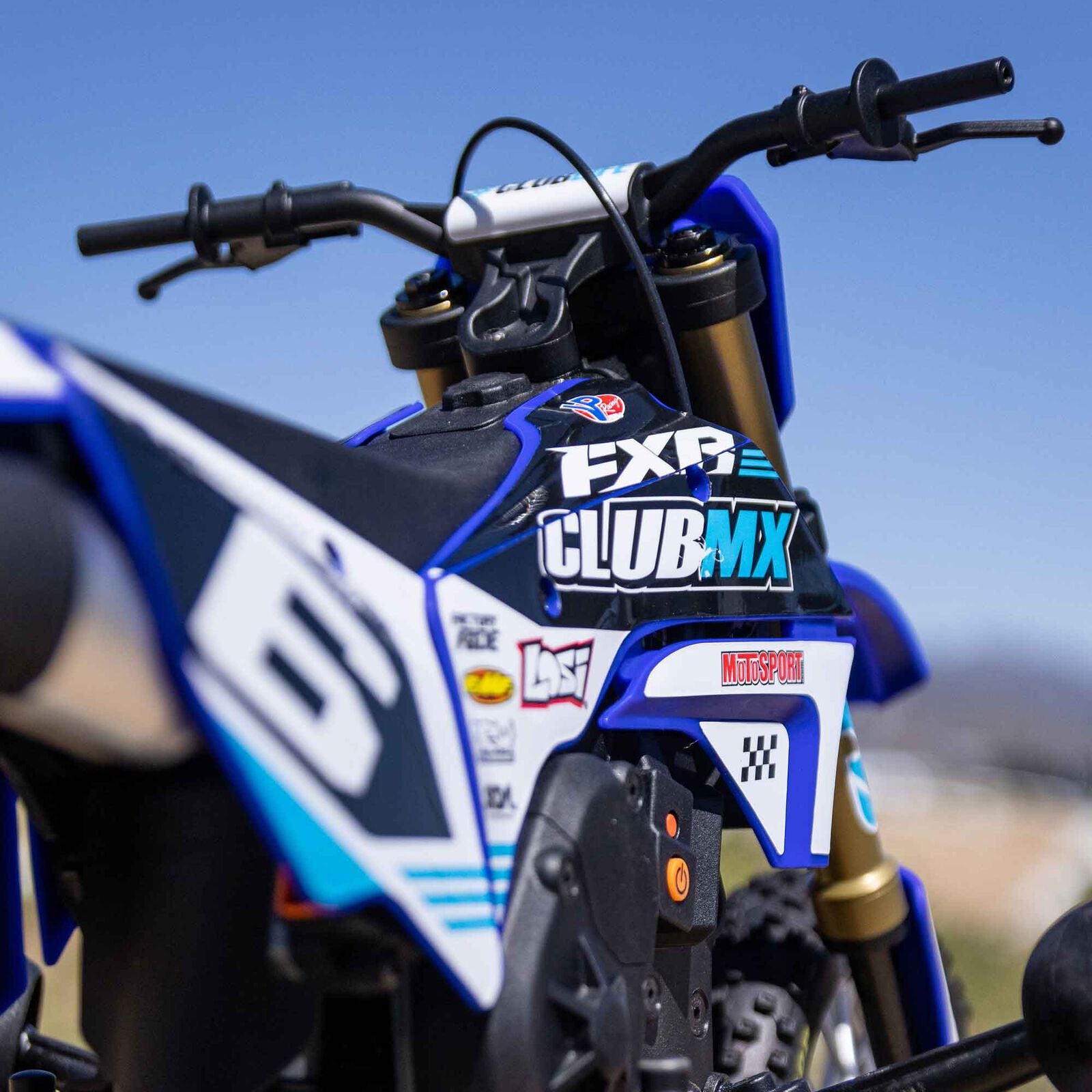 Moto RC Losi 1/4 Promoto-MX Motorrad RTR, Club MX LOS06000T2 bleu