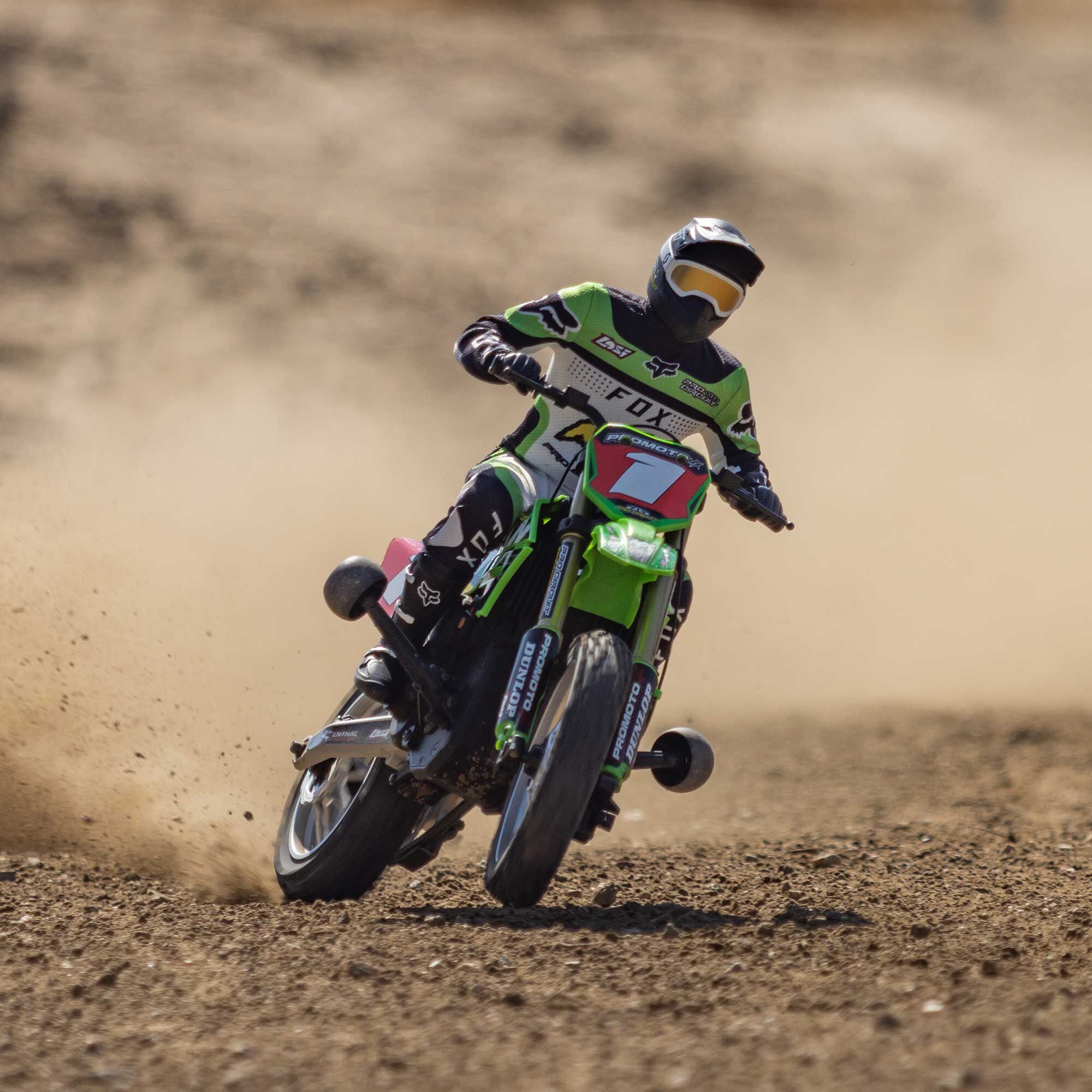 Moto RC Losi 1/4 Promoto-MX Motorrad RTR, Pro circuit LOS06002 verte