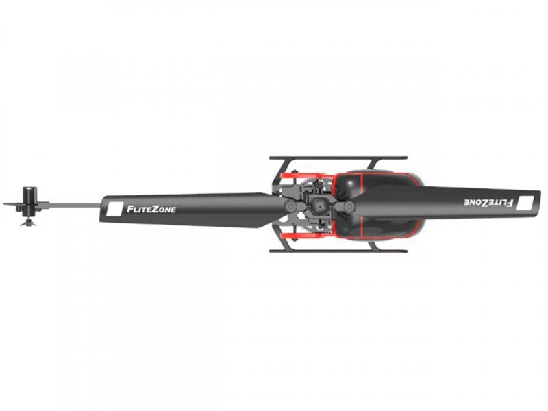 Hélicoptère RC mono pale Hughes 300 RTF 15490 rouge