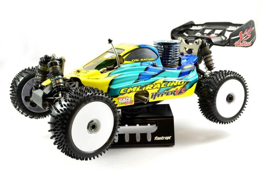 Stand, Plateau Pivotant Alu pour Voitures RC 1/8 et 1/10 - FAST407BK