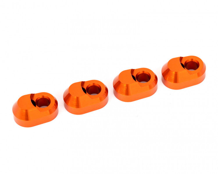 4 Supports de Triangle Alu anodisés orange - Traxxas 7743