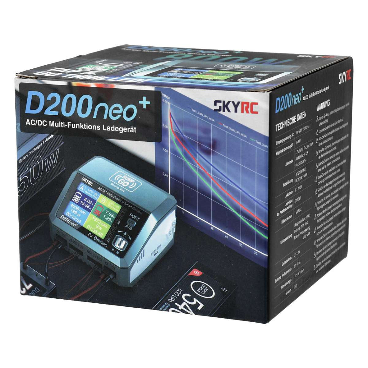 Chargeur SkyRC D200 Neo+ LiPo 1-6s 20A 200W CA - SK100196-06