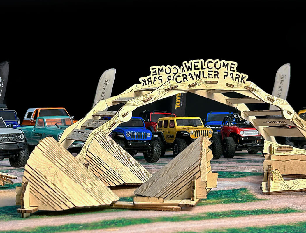 3 Obstacles pour circuit 1/18 et 1/24 RC Crawler park