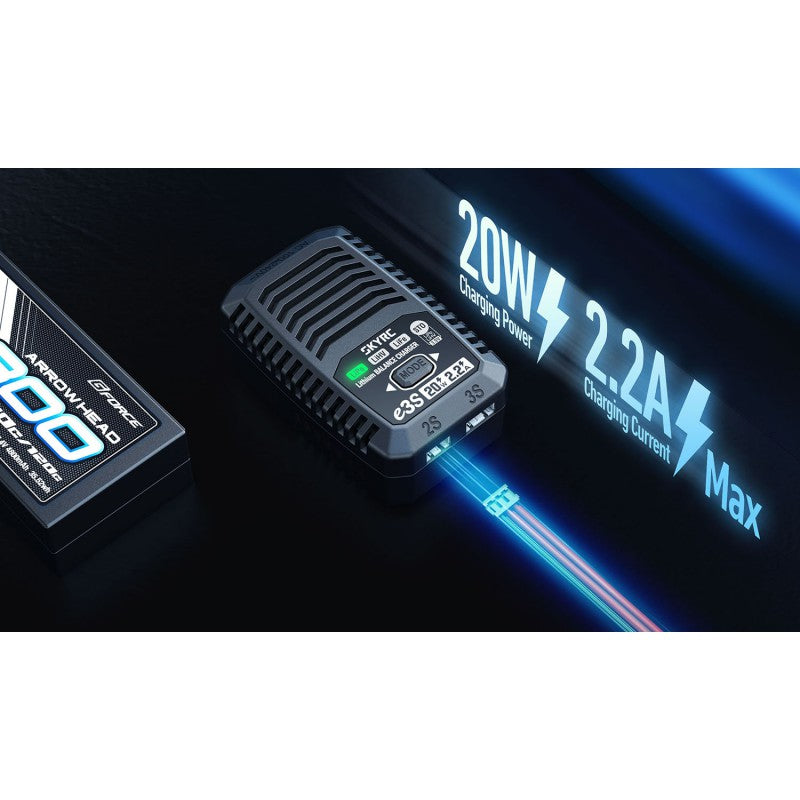 Chargeur secteur 220V Lipo, Li-ion 20W (2-3S)