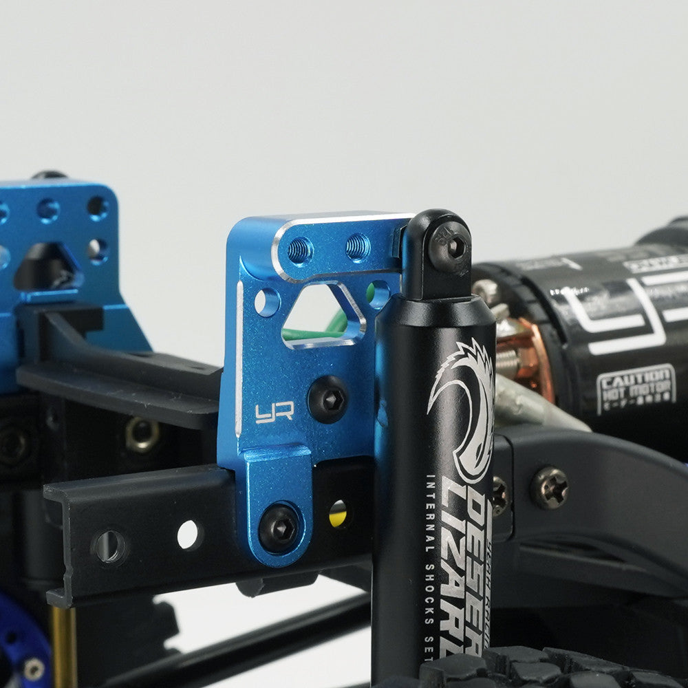 Supports amortisseurs en aluminium pour Tamiya CC02 bleu