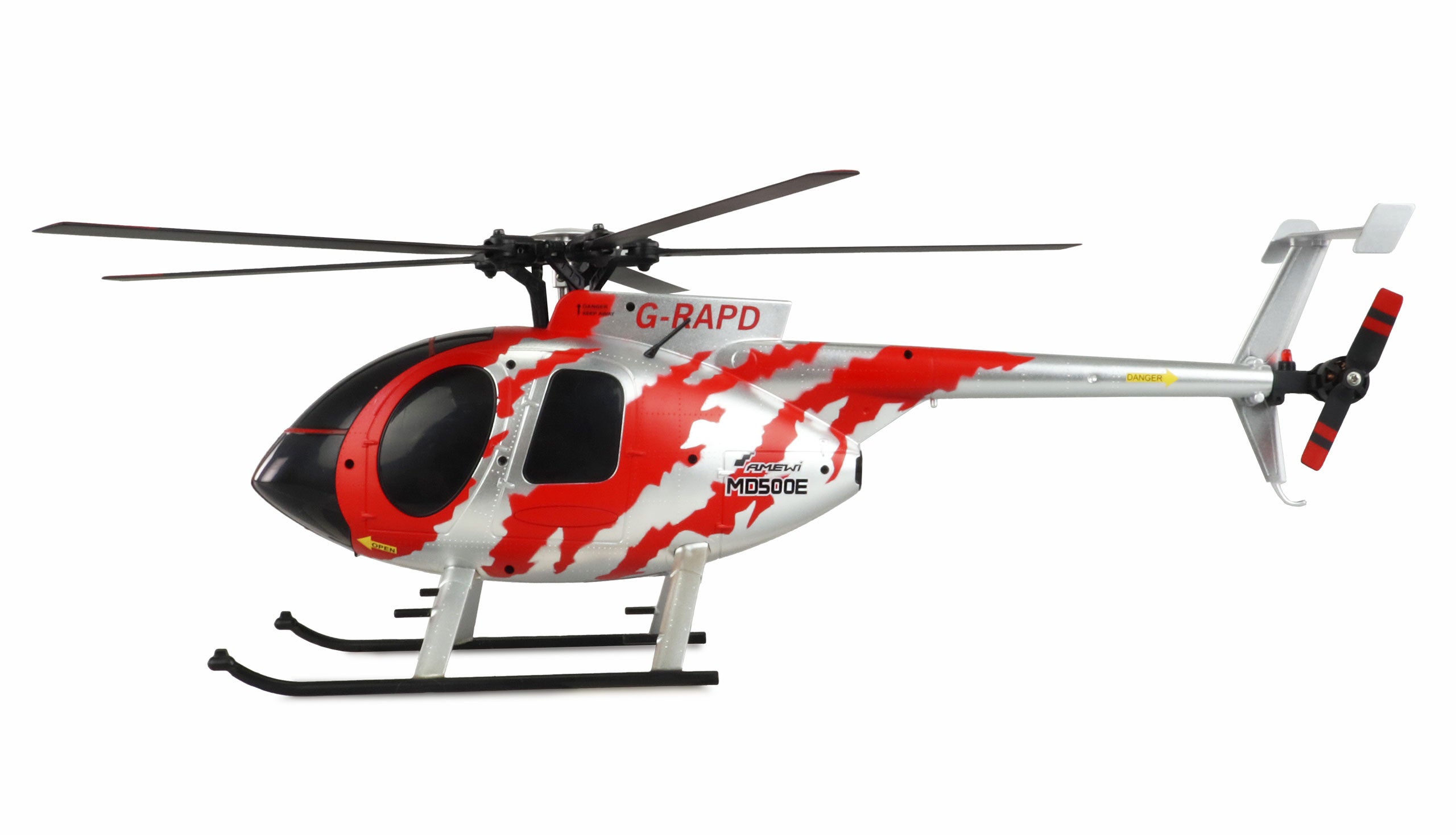 Hélicoptère RC AFX MD500E Brushless 325mm 6 voies rouge
