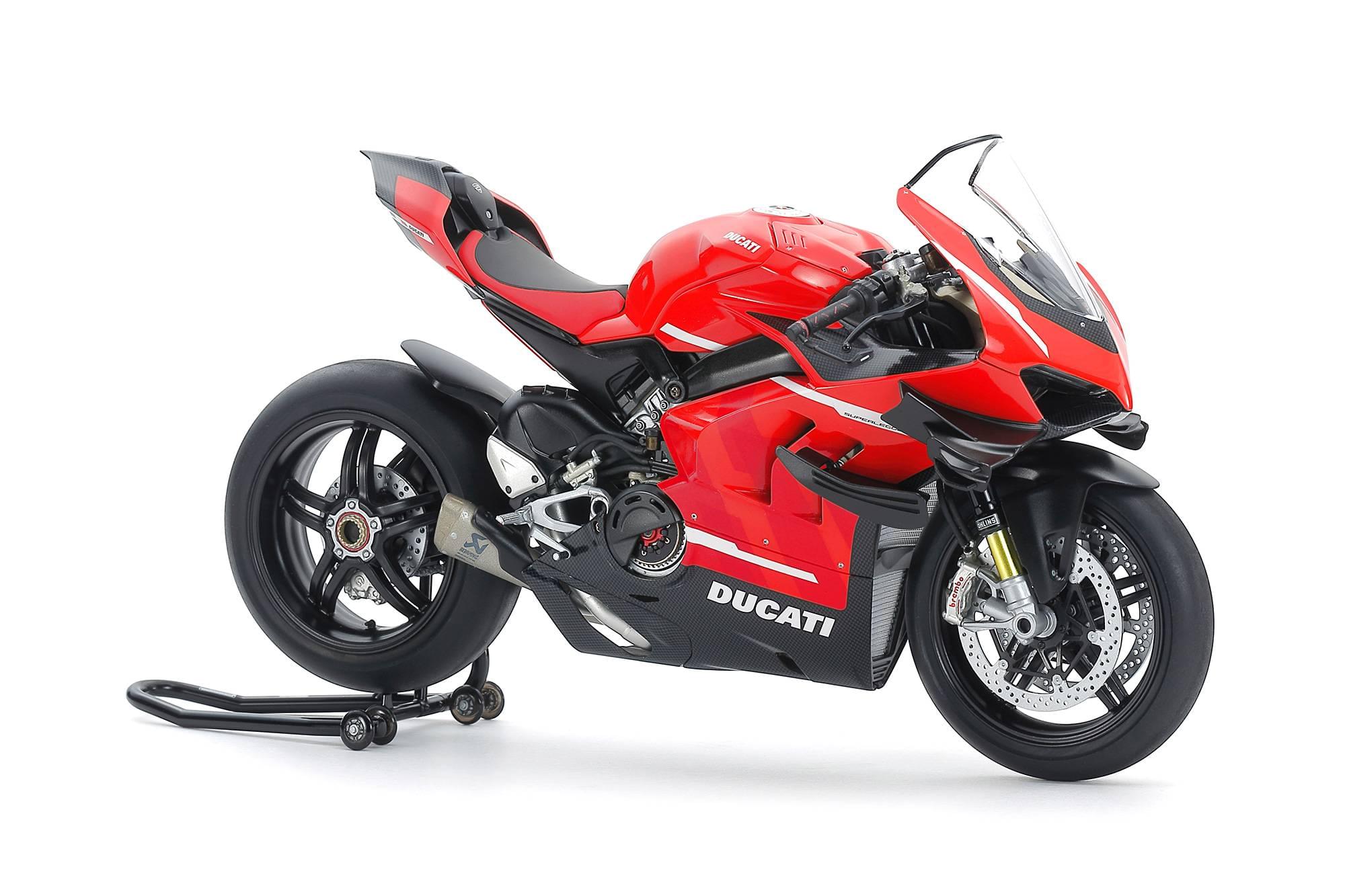 Maquette moto Ducati Superleggera V4 + kit course Tamiya 14143