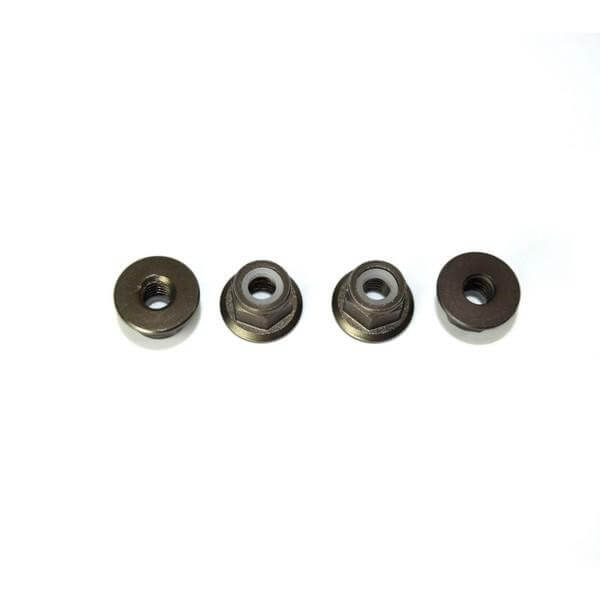 4 écrous Nylstop Aluminium M4 - Absima 1230235