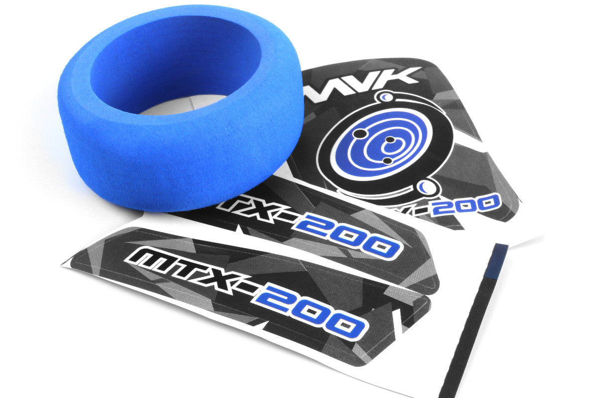 Roue de radio et autocollants bleu Maverick Atom MV150551