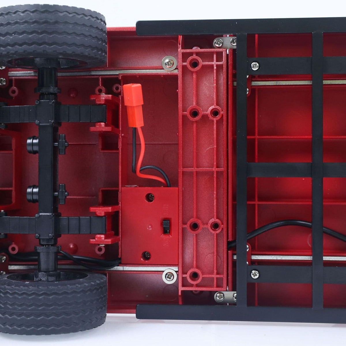 Remorque rouge 1/18 pour camion Huina - Breizh Modélisme.