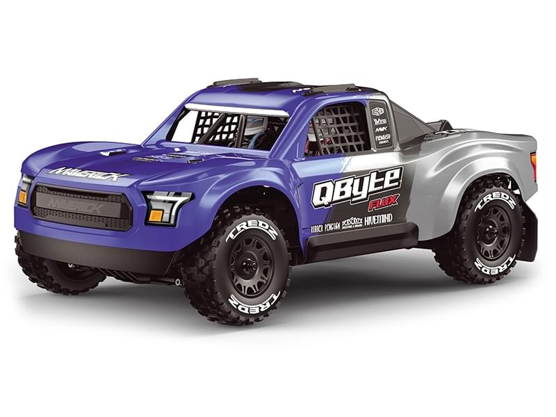 Short course 2S 38km/h Maverick QByte SC Flux 1/12 Brushless RTR 4WD bleu MV151200