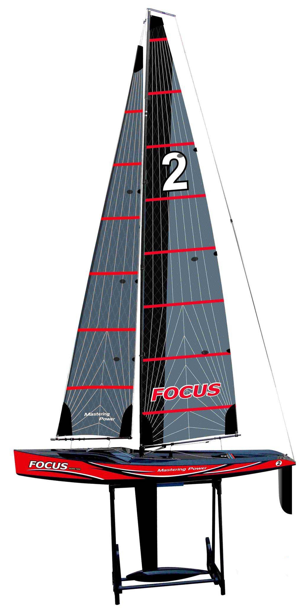 Voilier Radiocommandé Focus V3 - 1 mètre - 2.4Ghz - Joysway 8812 V3 rouge