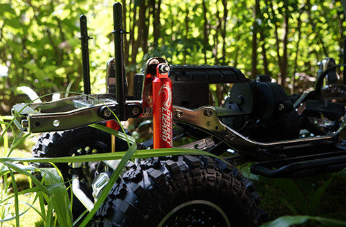 Yeah Racing 2 Amortisseurs Desert Lizard 90mm orange pour Crawler 1/10 'G6 Certified'