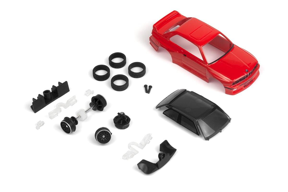 Carrosserie peinte rouge HPI 1/64 Racing nano-TTR 1989 BMW M3 E30 Ravaglia DS - HP160996