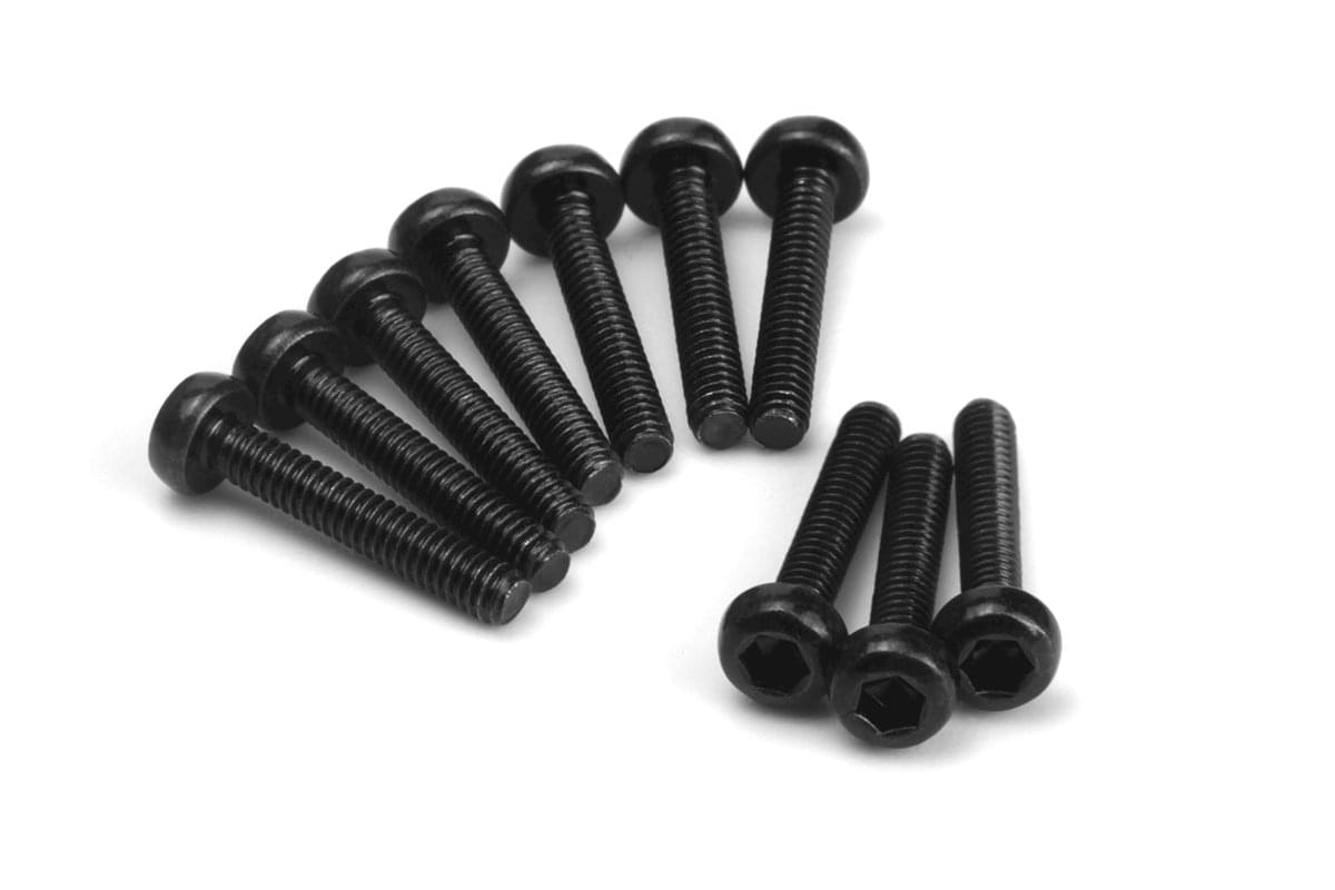 Vis à tête bouton HPI Racing M1,7 x 10 mm (douille hexagonale/10 pcs) - HP161179