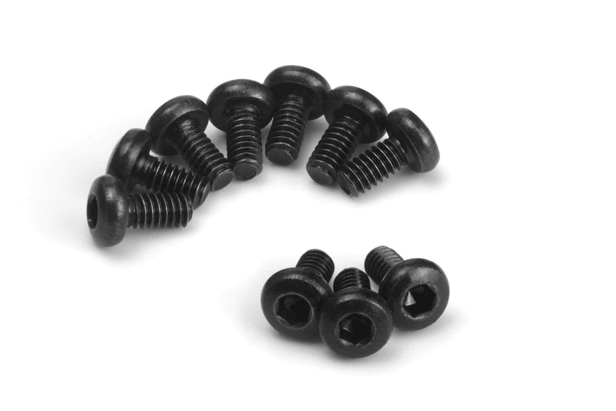 Vis à tête bouton HPI Racing M2x4mm (douille hexagonale/10 pcs) - HP161180