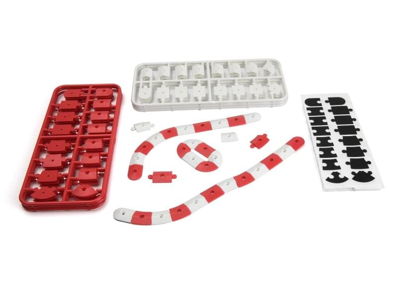 HPI 161409 Set de bordures rouge pour piste nano TTR 1/64