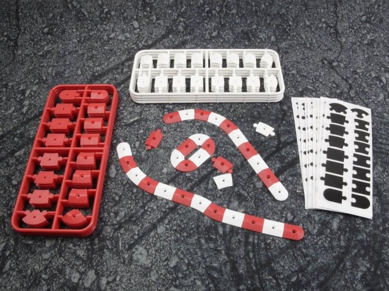 HPI 161409 Set de bordures rouge pour piste nano TTR 1/64