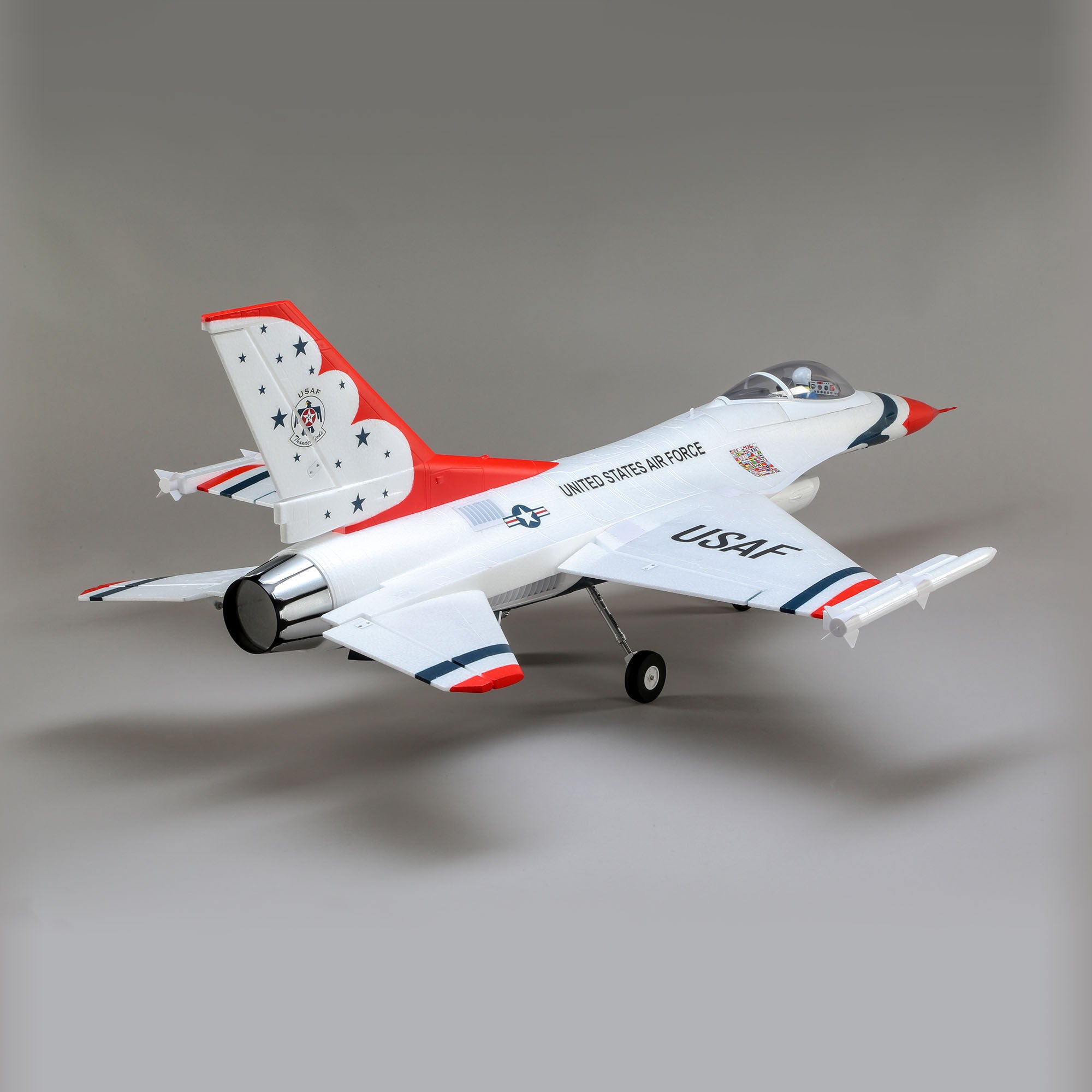 Avion F-16 Thunderbirds 70 mm EDF Jet BNF Basic avec AS3X et SAFE EFL178500