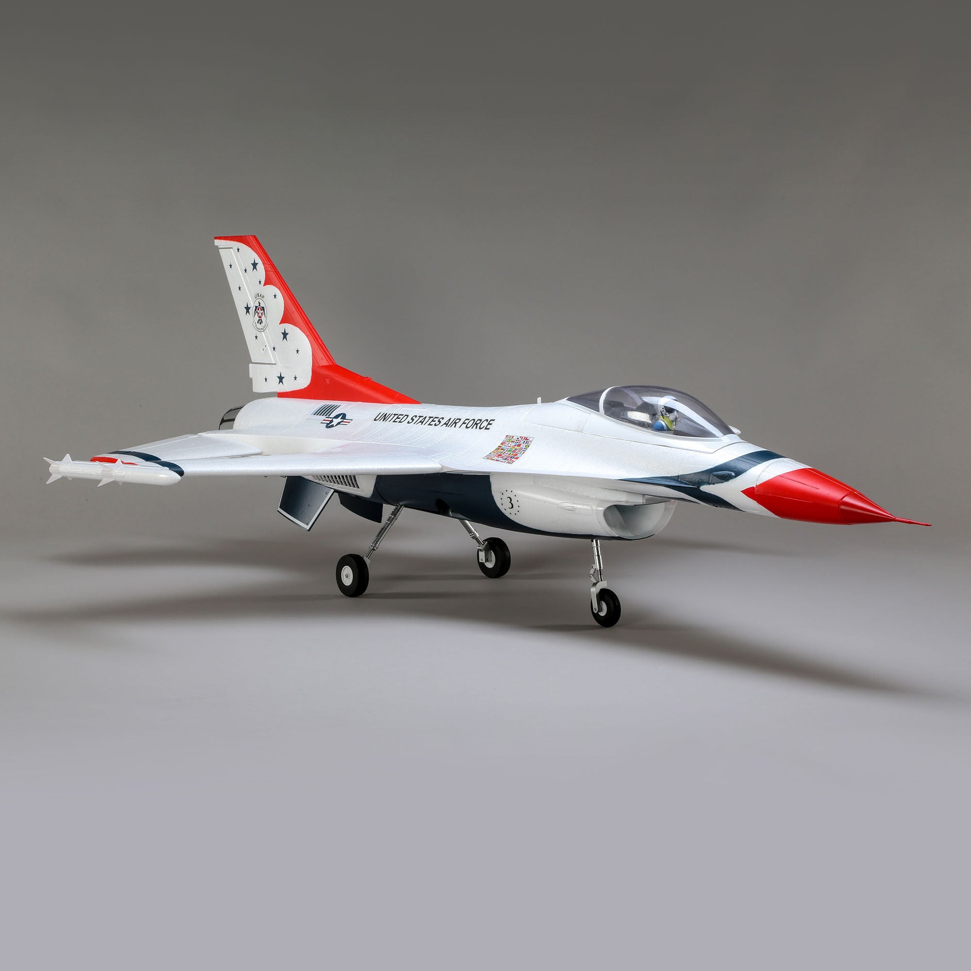Avion F-16 Thunderbirds 70 mm EDF Jet BNF Basic avec AS3X et SAFE EFL178500
