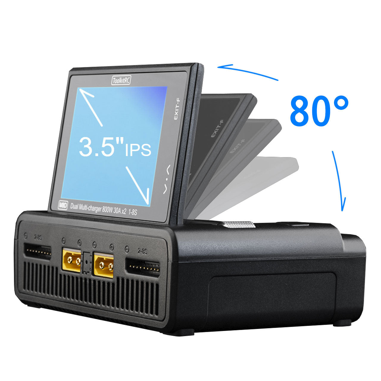 Chargeur Lipo ToolkitRC M8D 1-8S 30A 2 canaux DC 10-49V - TK13000