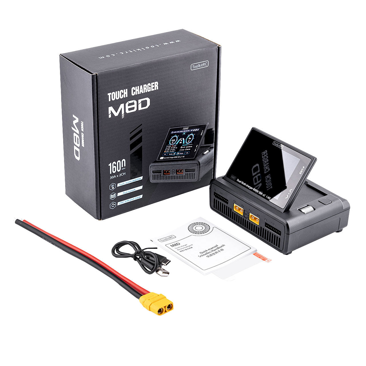 Chargeur Lipo ToolkitRC M8D 1-8S 30A 2 canaux DC 10-49V - TK13000