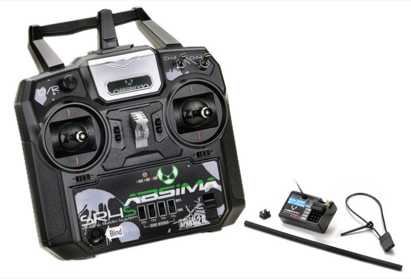 Radio 4 voies SR4S" Stick 2.4GHz avec récepteur pour Voitures RC