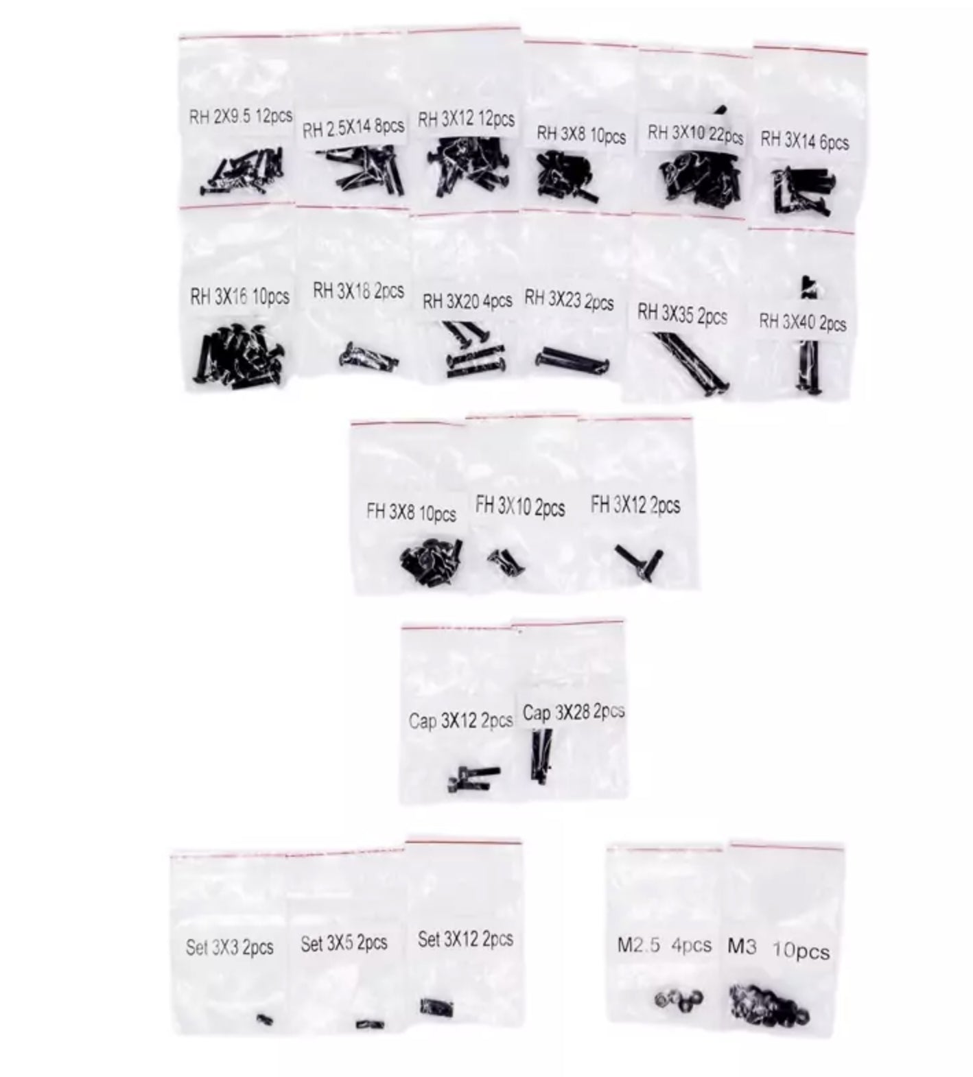 Kit Visserie complet sauf axes spécificiques Rogue Terra - ROG-052