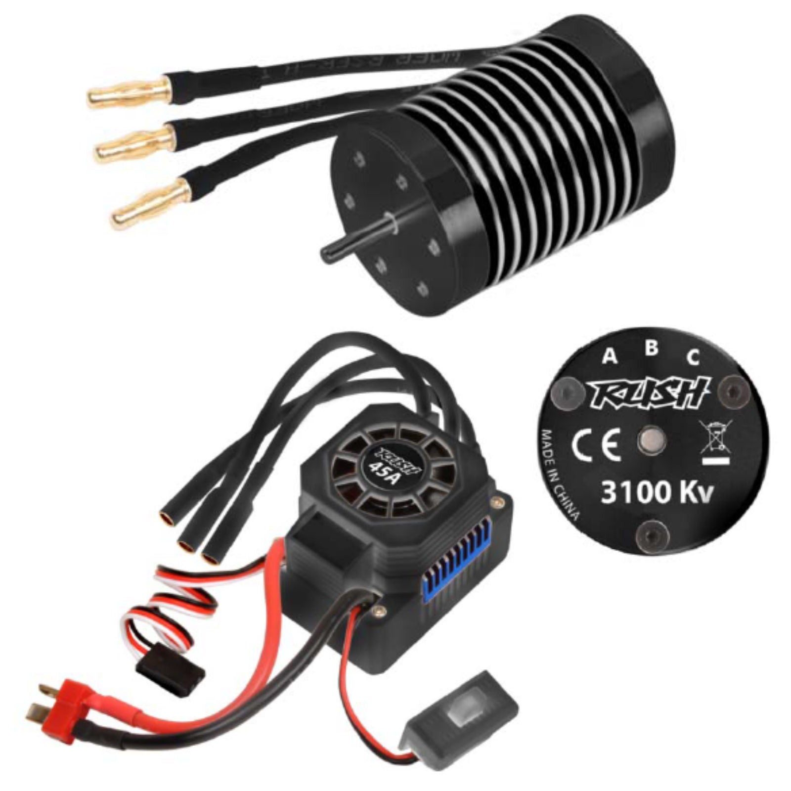 Combo brushless 1/10 Buggy, Truggy 3100KV - T2M T4900631 Axe 3,175mm