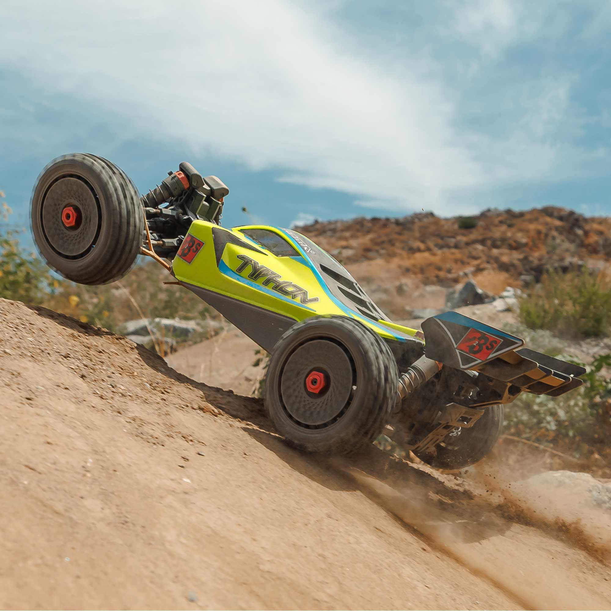 Arrma Buggy 4X4 Typhon brushless 223S BLX 1/8 avec DSC RTR jaune - ARA4306V4T2