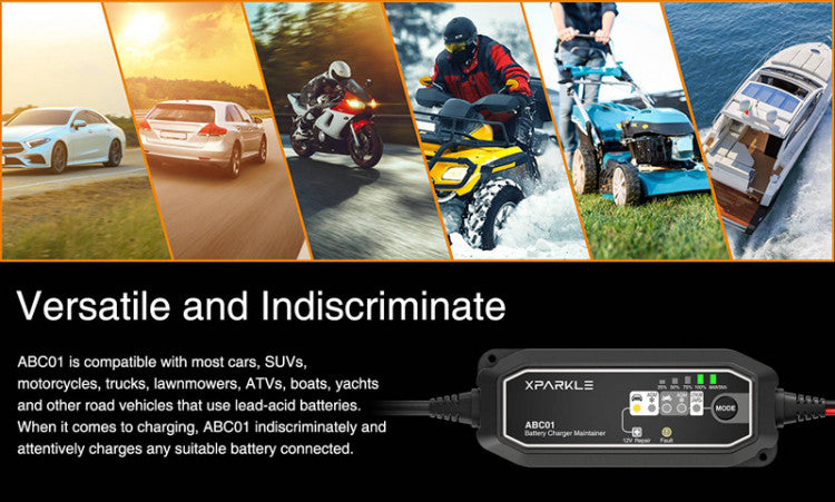 Chargeur de batterie de voiture automatique Xparkle ABC01 12 V 230 VCA SK990004-01