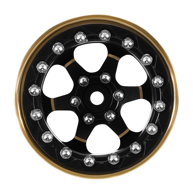 4 jantes Beadlock en laiton INJORA 1,3 pour crawler RC 1/24, 1/18 - YQW-1310BGD"