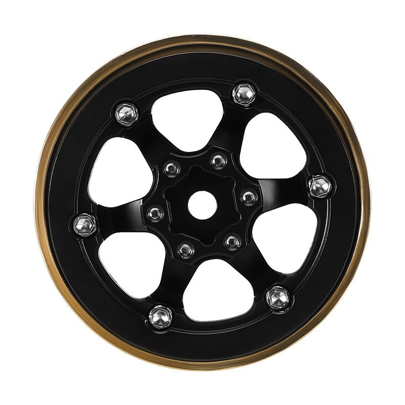 4 jantes Beadlock en laiton INJORA 1,3 pour crawler RC 1/24, 1/18 - YQW-1310BGD"