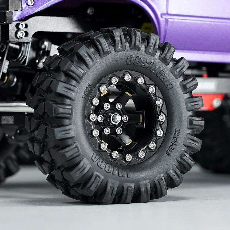 4 jantes Beadlock en laiton INJORA 1,3 pour crawler RC 1/24, 1/18 - YQW-1310BGD"
