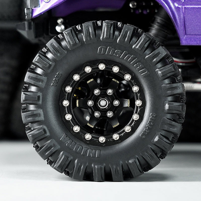 4 jantes Beadlock en laiton INJORA 1,3 pour crawler RC 1/24, 1/18 - YQW-1310BGD"