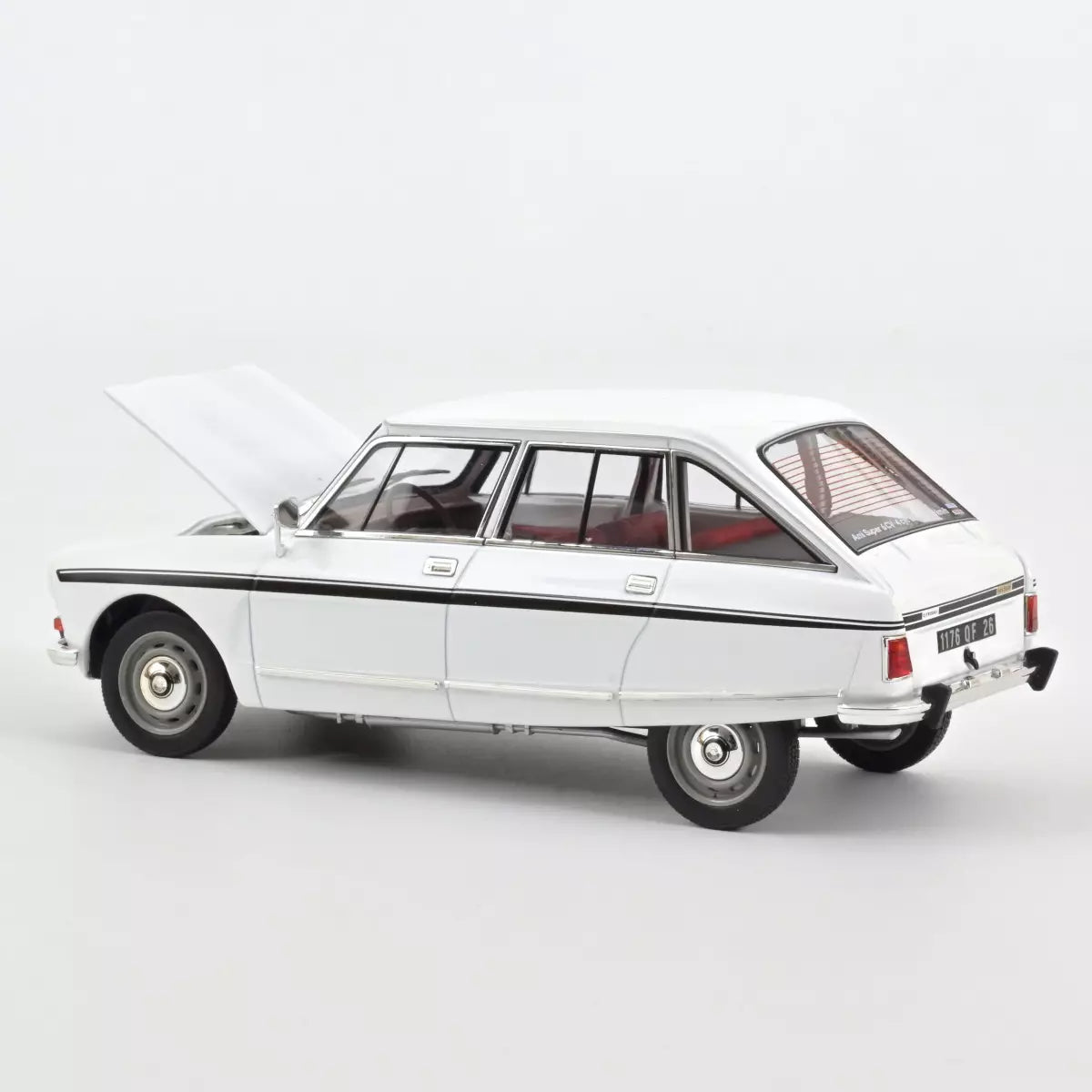 Voiture miniature collection 1/18 Citroën Ami Super 1974 Blanc Meije Norev 181679