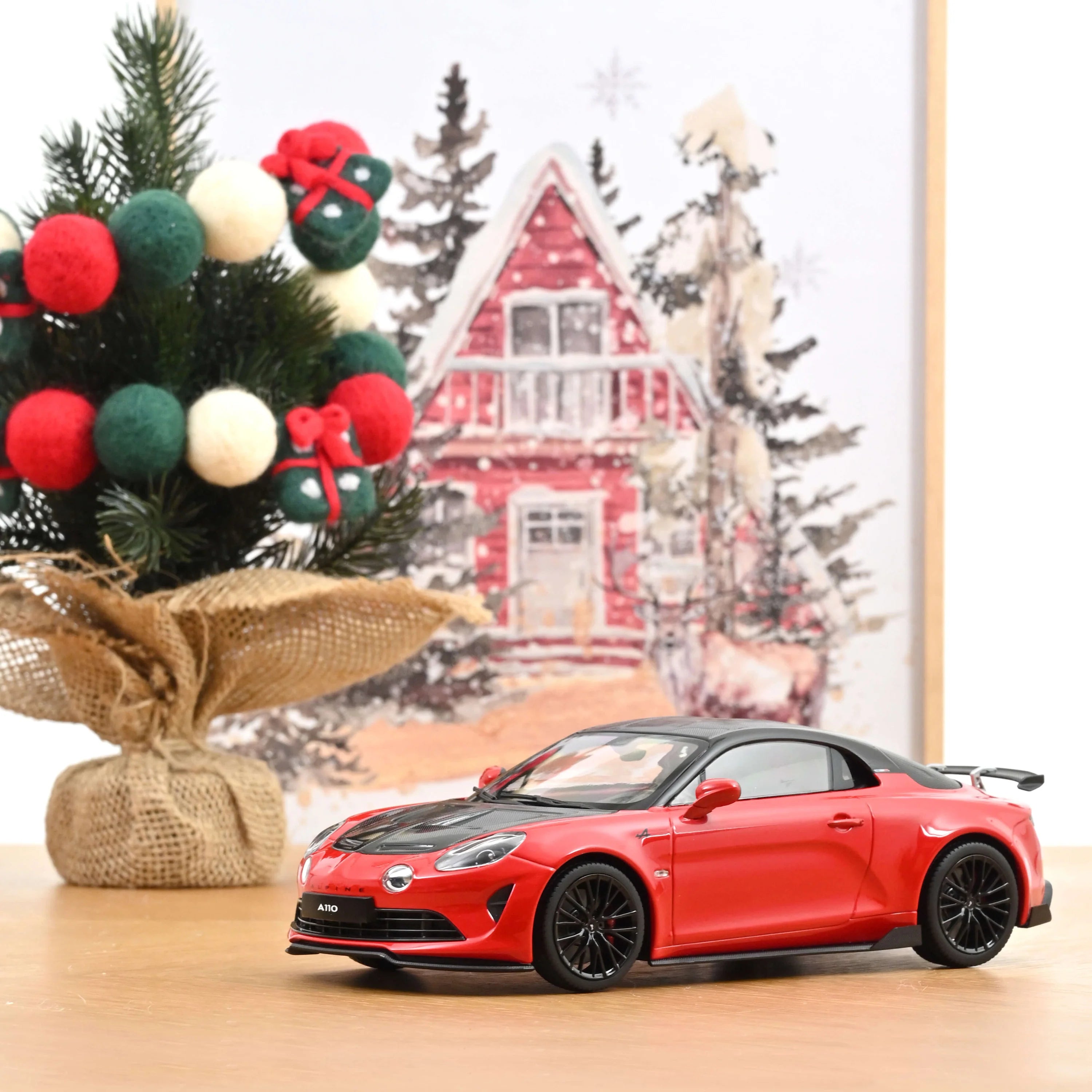 Voiture miniature collection 1/18 Alpine A110 R Turini 2025 Rouge Sismique Norev 185443 - Breizh Modélisme.