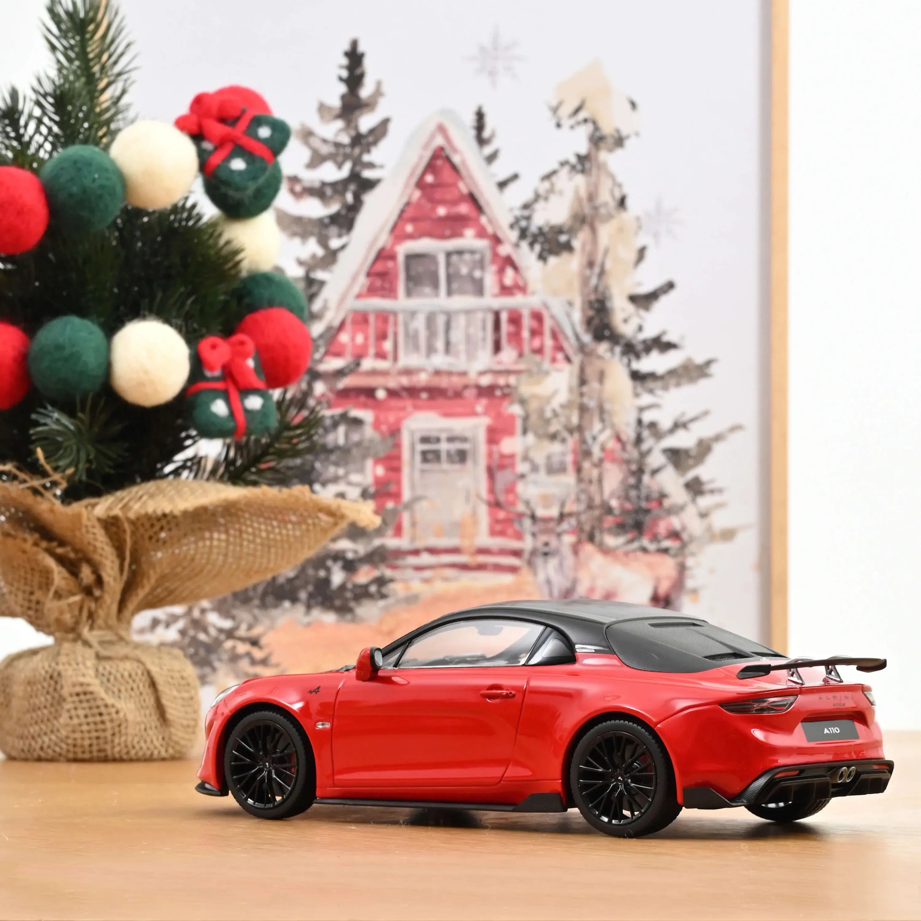 Voiture miniature collection 1/18 Alpine A110 R Turini 2025 Rouge Sismique Norev 185443 - Breizh Modélisme.