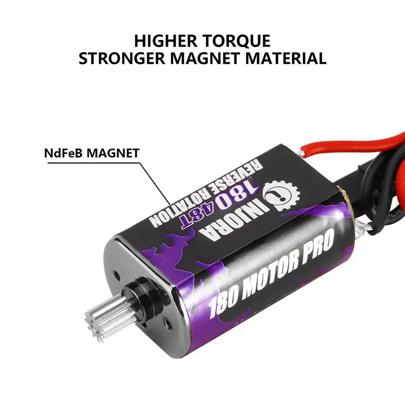 Transmission complète INJORA avec moteur à charbon 180 pour TRX4M 1/18 - Breizh Modélisme.