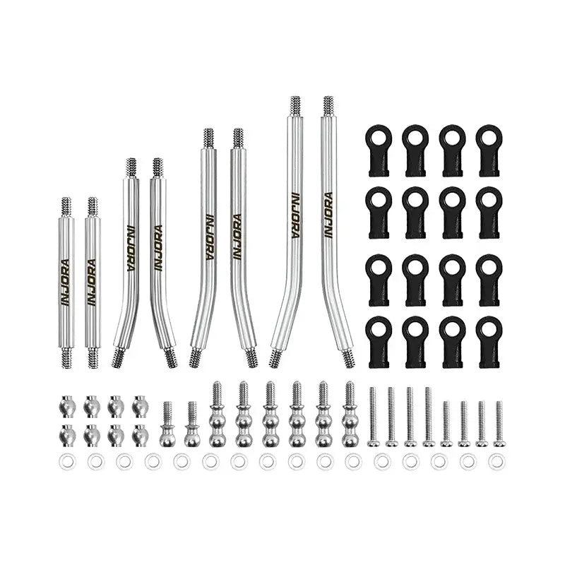 Kit de biellettes en acier inoxydable à grand dégagement Injora pour SCX30 1/30