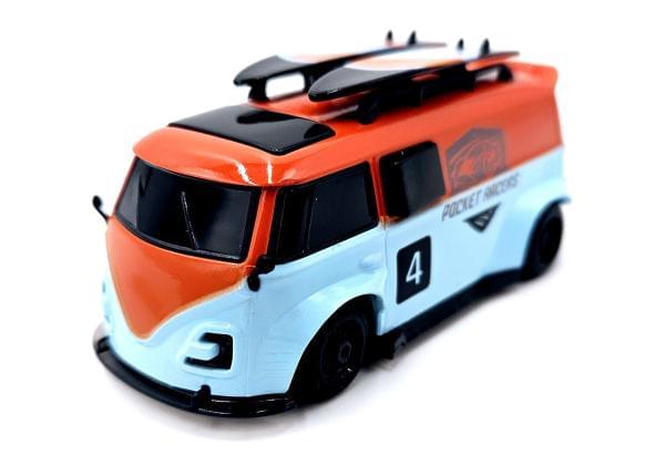 Pocket Racer Bus de course avec télécommande 1/64 - PR-X1-or