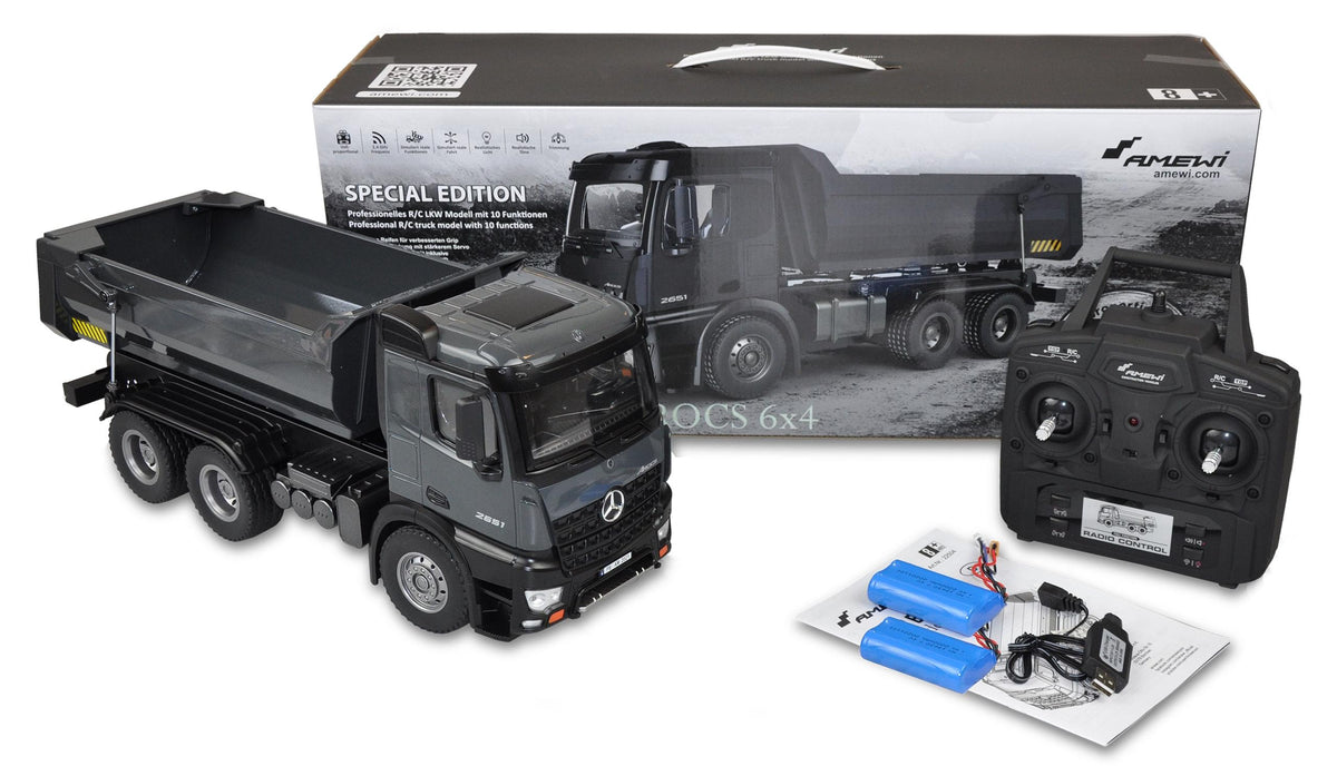 Camion Benne RC en Métal Mercedes LKW Kipper PRO V2 - Amewi 22504