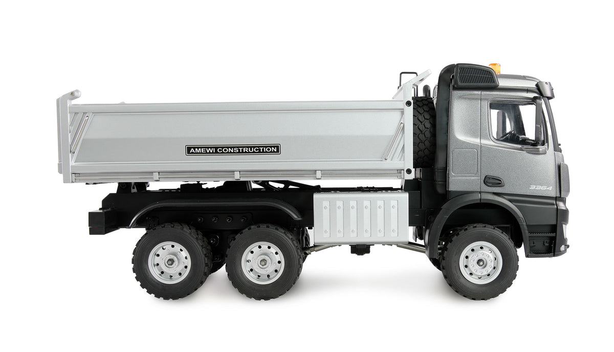 Camion RC Mercedes-Benz Arocs benne 6x6 RTR 1/14 gris 22685 - Breizh Modélisme.