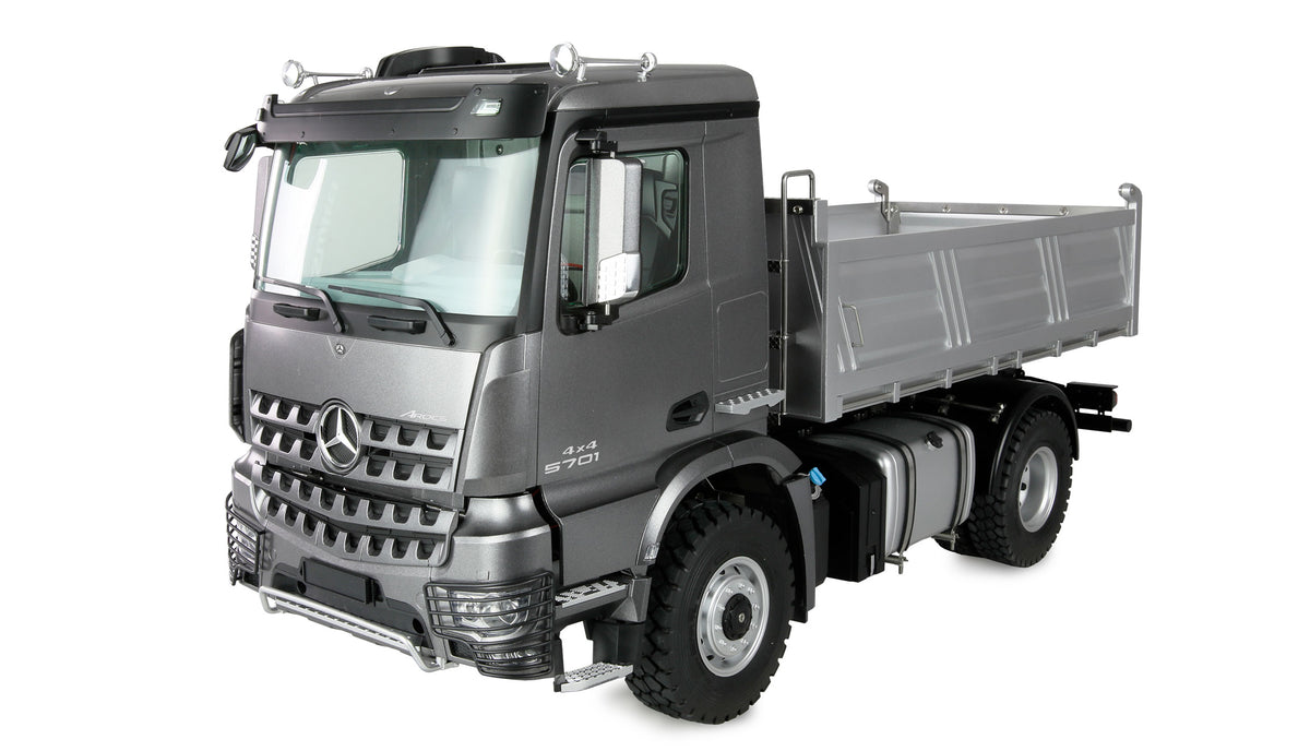 Camion à benne en métal 4x4 RTR gris 1/14 Amewi 22692 - Breizh Modélisme.