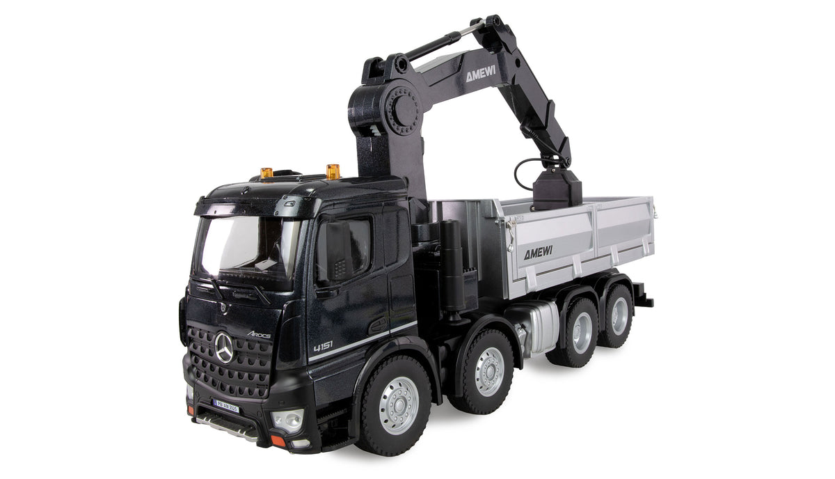 Camion grue Mercedes-Benz Arocs 8x4 RTR 1/18 - Breizh Modélisme.