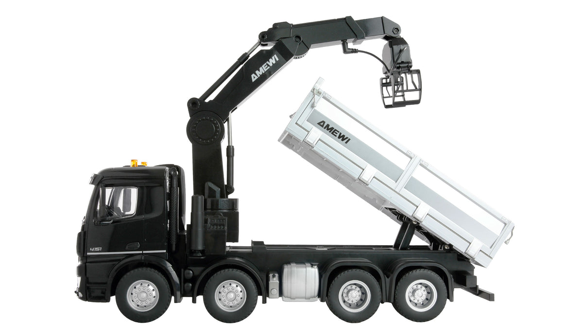 Camion grue Mercedes-Benz Arocs 8x4 RTR 1/18 - Breizh Modélisme.