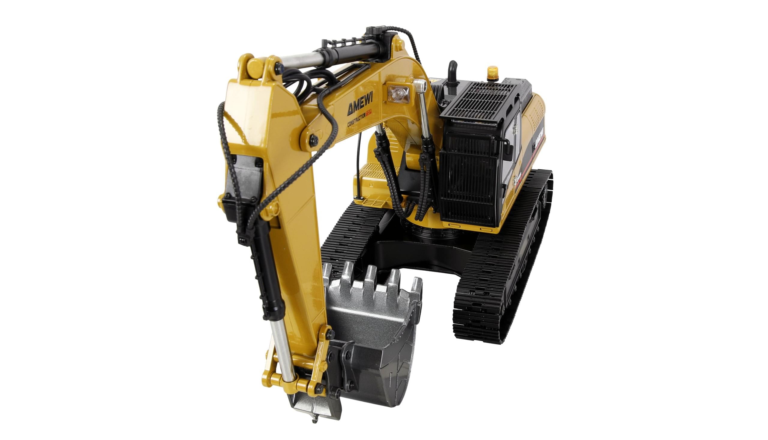 Pelleteuse en métal G705E 1:14 RTR jaune - 22732