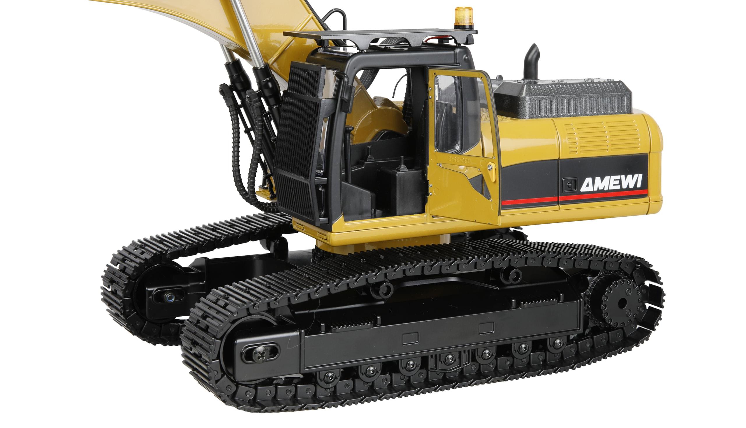 Pelleteuse en métal G705E 1:14 RTR jaune - 22732