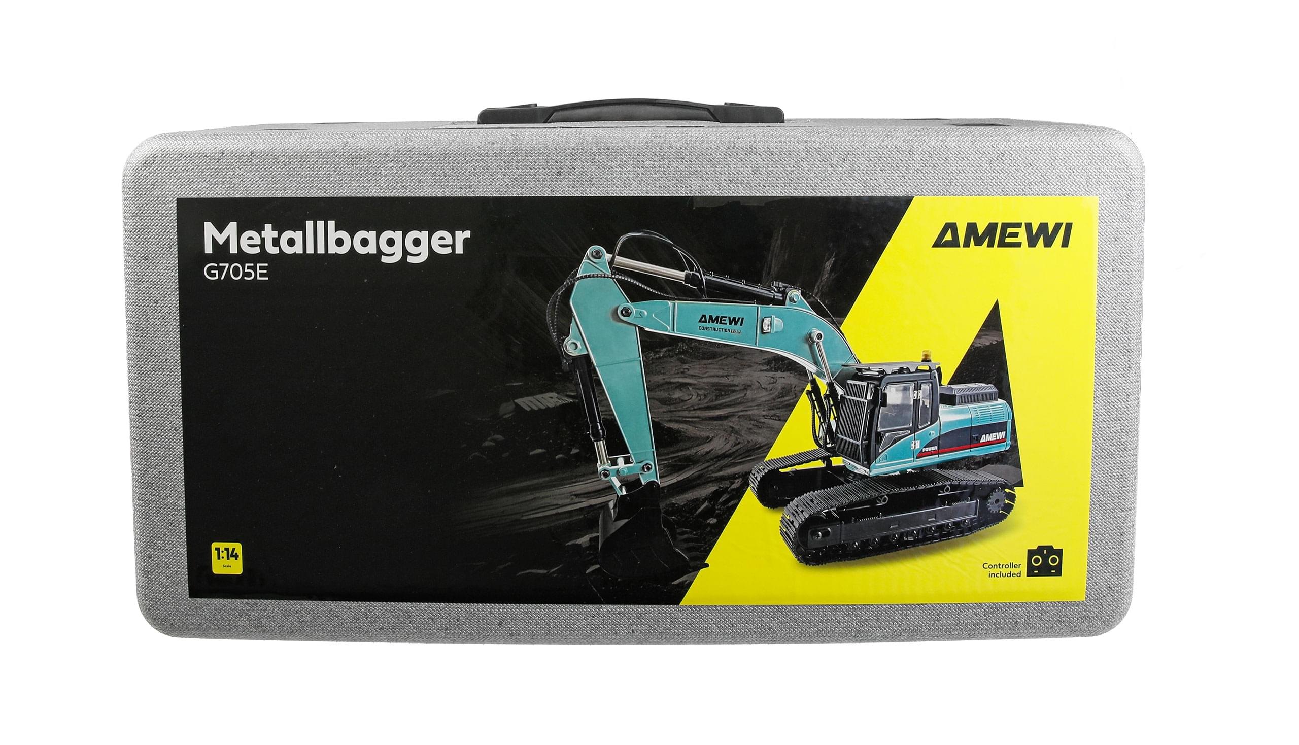 Pelleteuse en métal G705E 1:14 RTR petrol - 22748